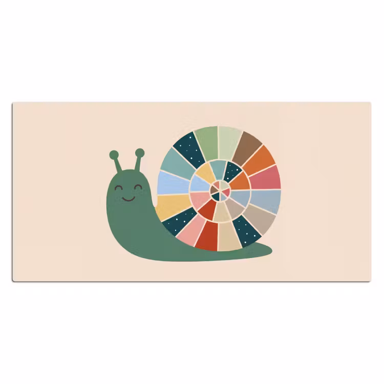 Bureau onderlegger - Dieren - Slak - Kleurrijk - Illustratie — 2