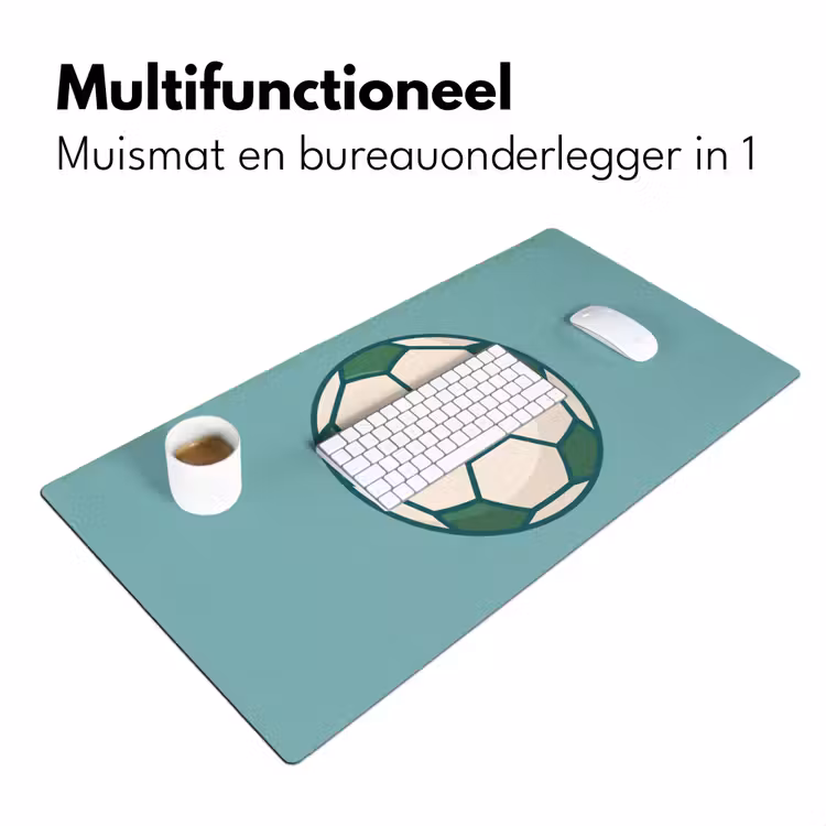 Bureau onderlegger - Voetbal - Geometrisch - Sport - Illustratie - Blauwgroen — 7