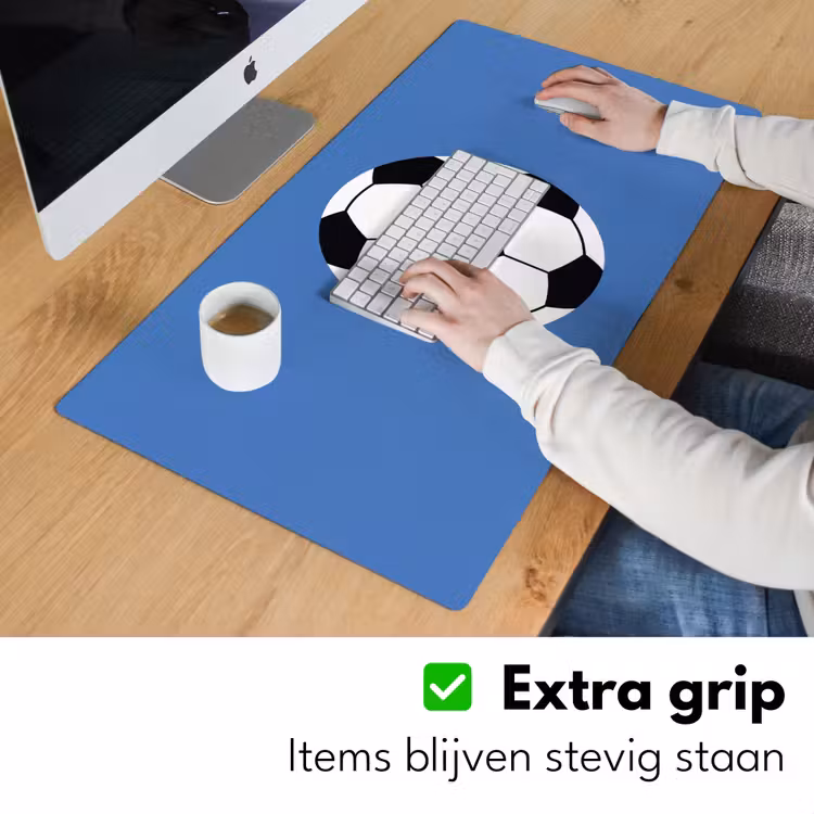 Bureau onderlegger - Voetbal - Zwart-wit - Sport - Illustratie - Blauw — 6