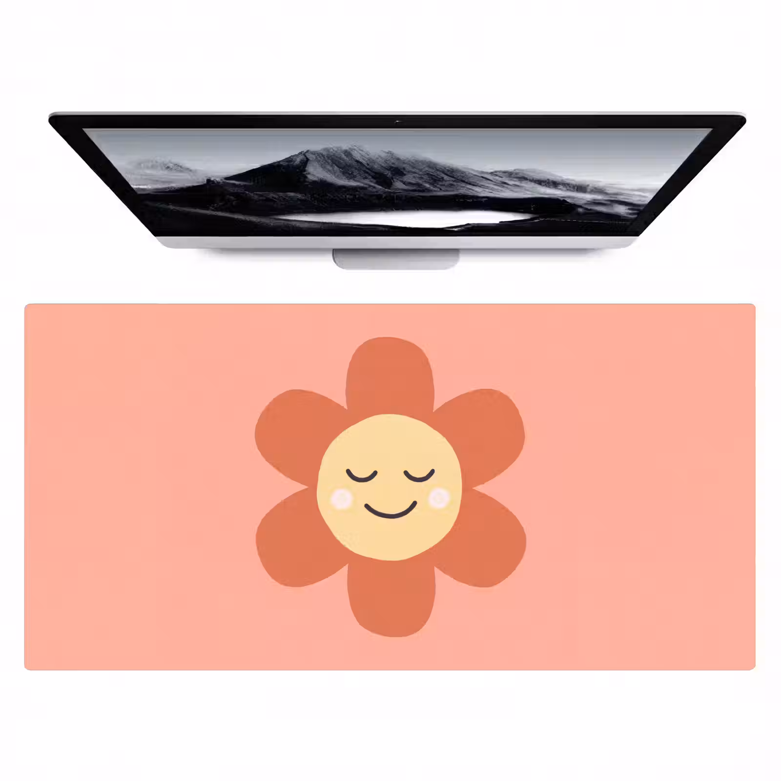 Bureau onderlegger - Bloemen - Tekenfilm - Kind - Roze — 1
