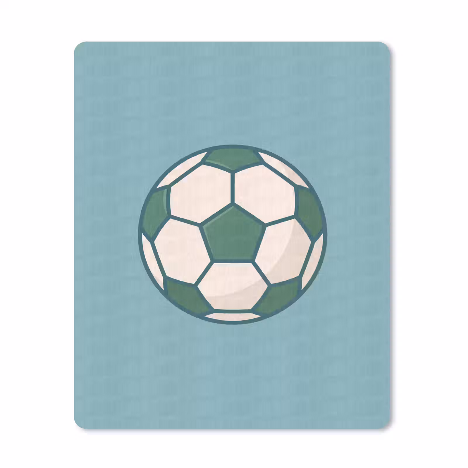 Muismat - Voetbal - Geometrisch - Sport - Illustratie - Blauwgroen — 1