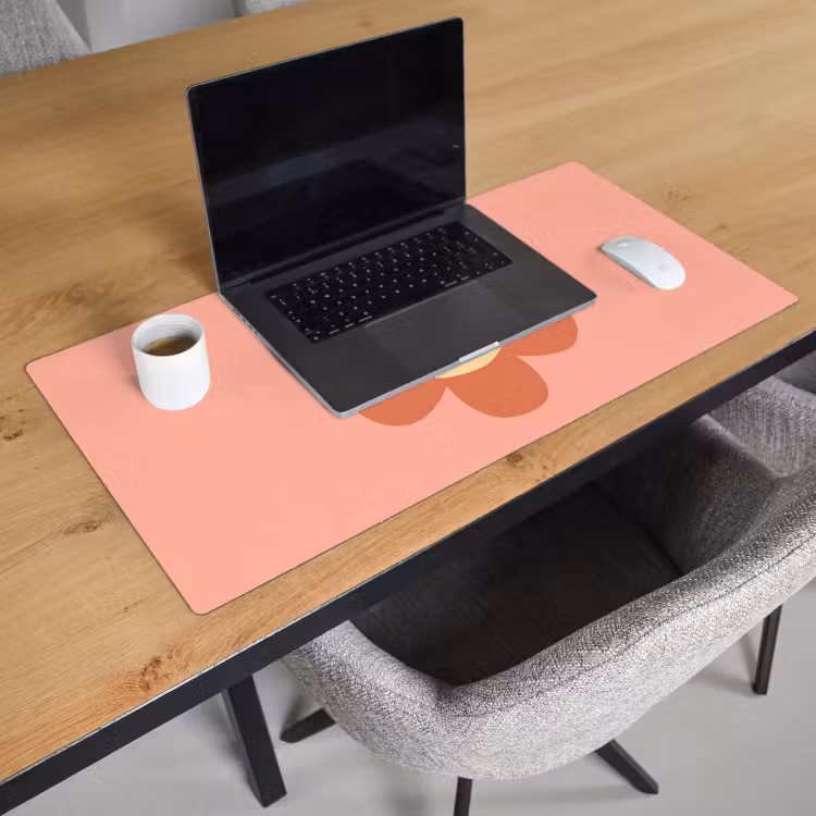 Bureau onderlegger - Bloemen - Tekenfilm - Kind - Roze — 3