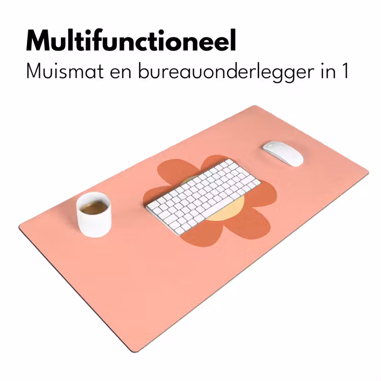 Bureau onderlegger - Bloemen - Tekenfilm - Kind - Roze — 7