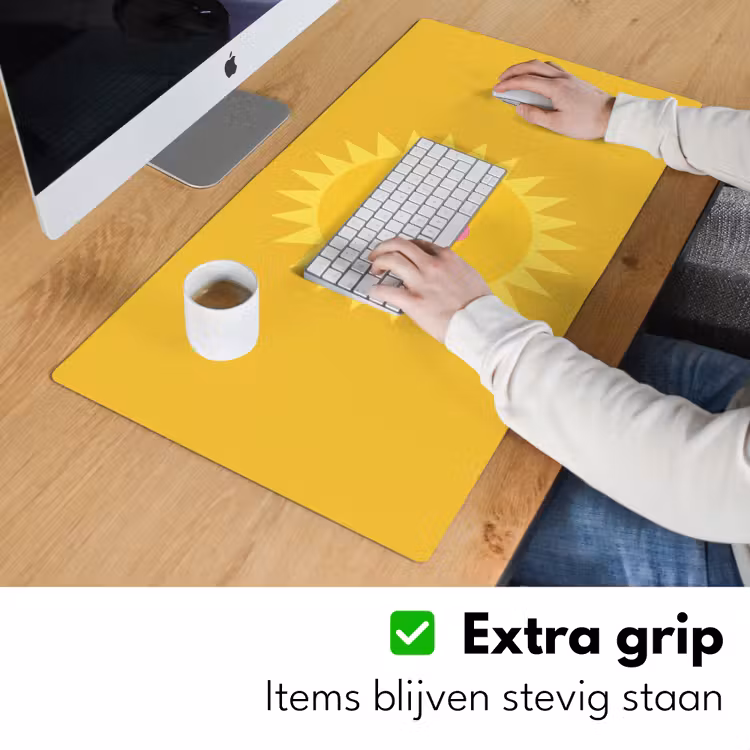 Bureau onderlegger - Zon - Gezicht - Zomer - Illustratie - Geel — 6