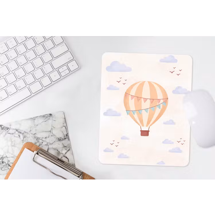 Muismat - Luchtballon - Wolken - Illustratie - Zacht - Kinderkamer — 4