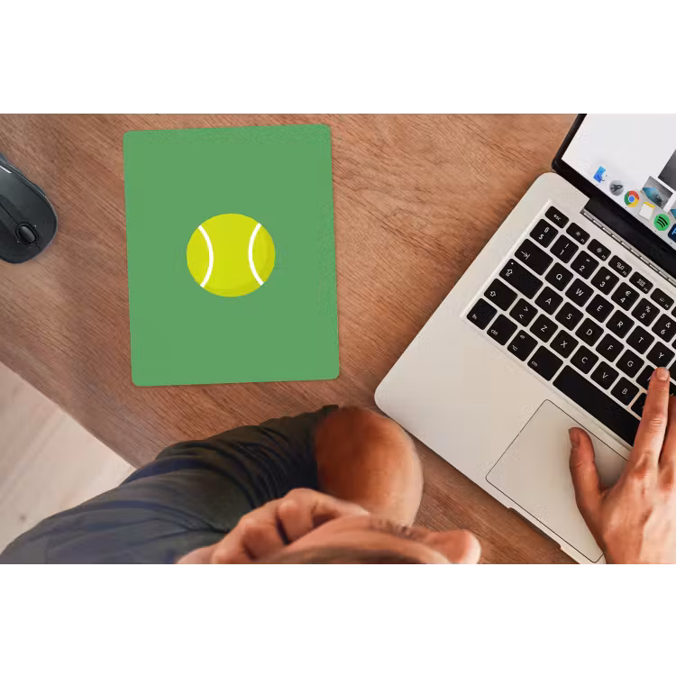 Muismat - Bal - Geel - Sport - Groen - Illustratie — 2