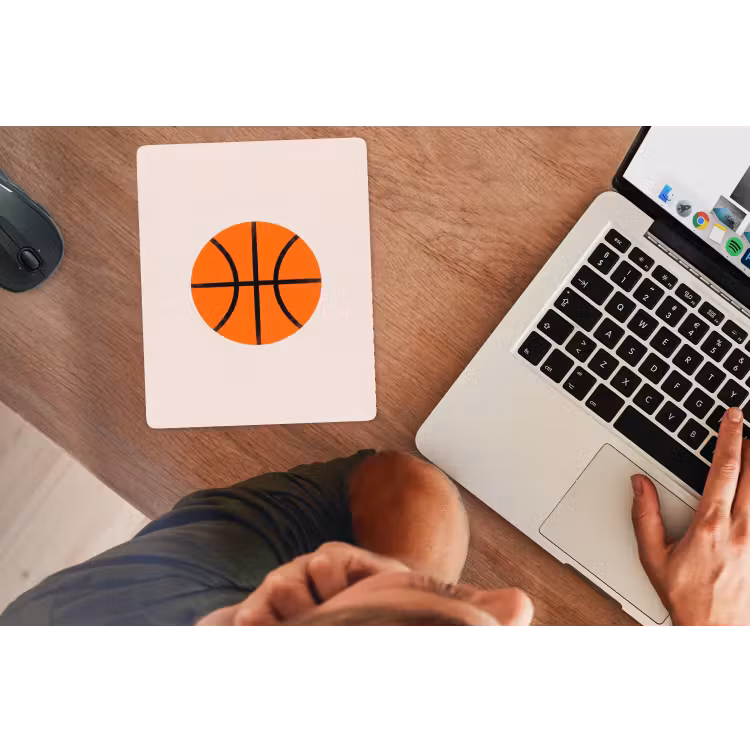 Muismat - Basketbal - Bal - Sport - Illustratie - Oranje — 2