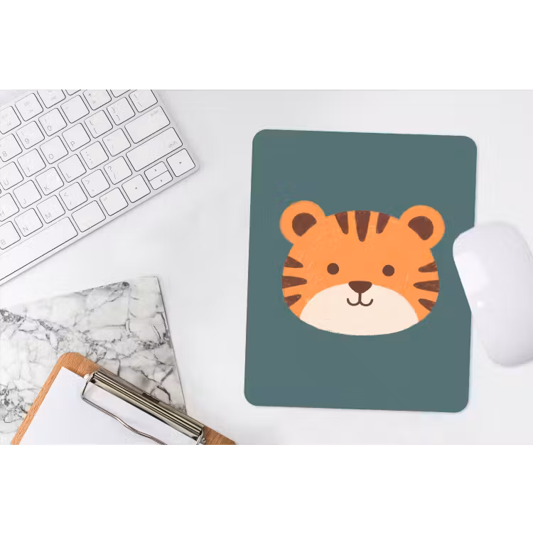 Muismat - Dieren - Kop - Oranje - Illustratie - Modern — 4