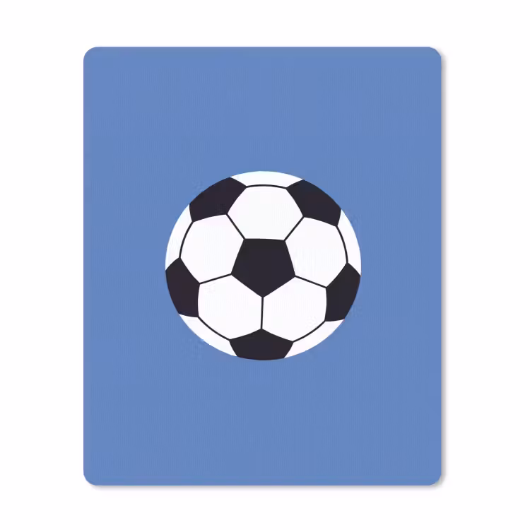 Muismat - Voetbal - Zwart-wit - Sport - Illustratie - Blauw — 1