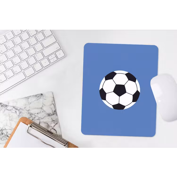 Muismat - Voetbal - Zwart-wit - Sport - Illustratie - Blauw — 4