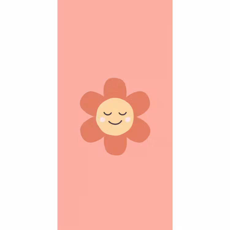 Behang - Bloemen - Tekenfilm - Kind - Roze — 2