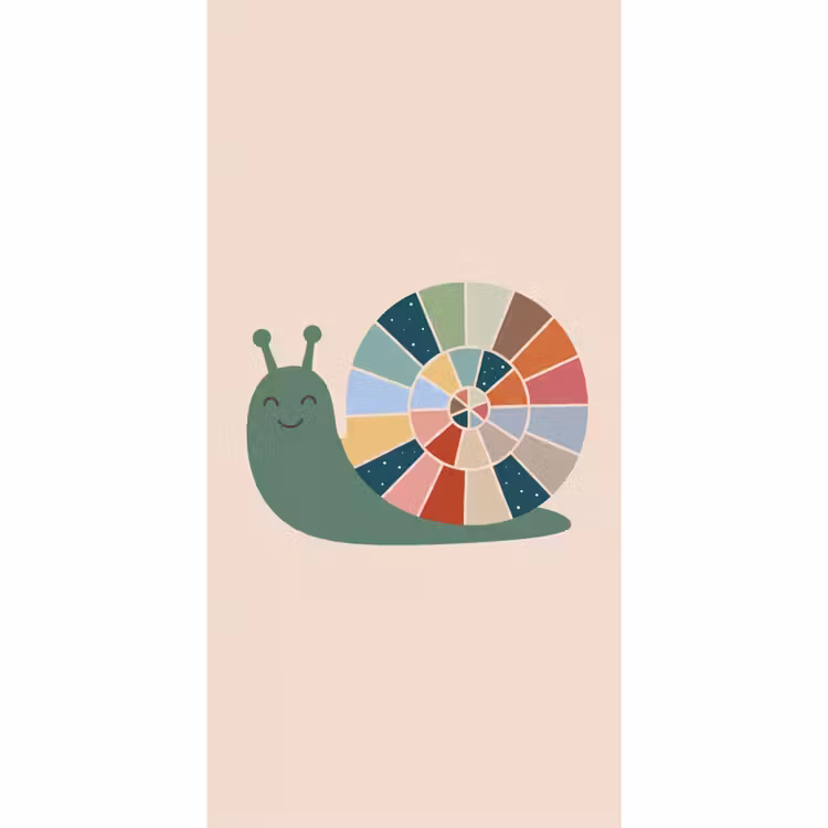 Behang - Dieren - Slak - Kleurrijk - Illustratie — 2