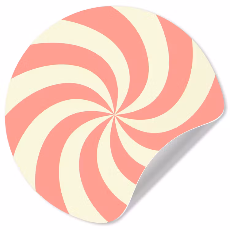Behangcirkel - Spiraal - Patroon - Abstract - Roze - Beige — 1
