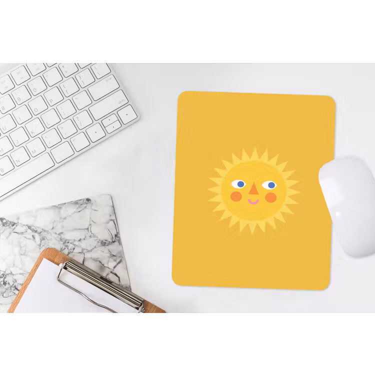 Muismat - Zon - Gezicht - Zomer - Illustratie - Geel — 4