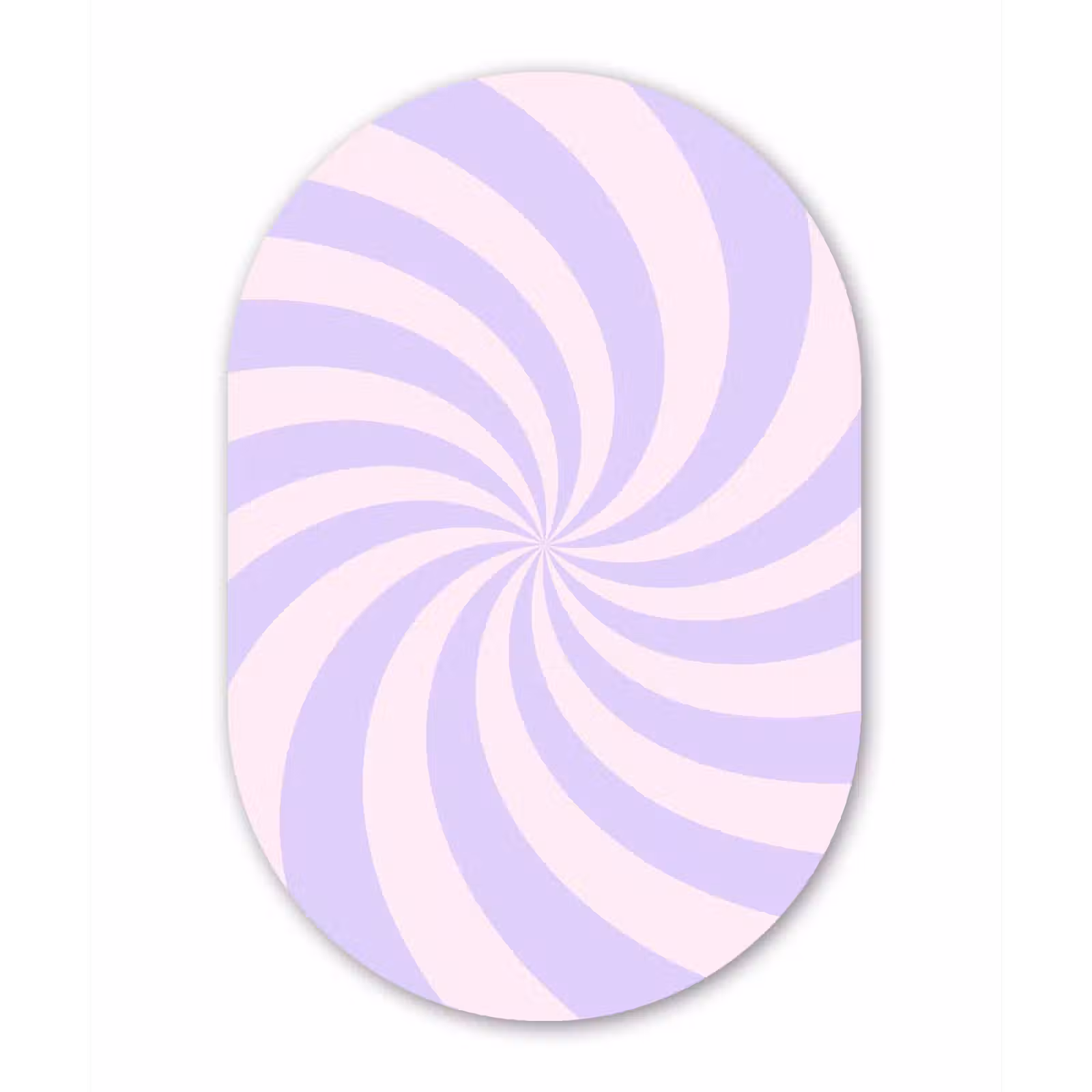 Muurovaal glas - Patroon - Spiraal - Abstract - Modern - Paars-Roze — 1