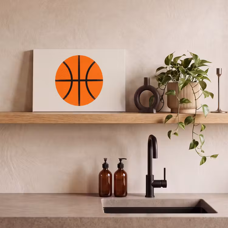 Canvas schilderij - Basketbal - Bal - Sport - Illustratie - Oranje — 2