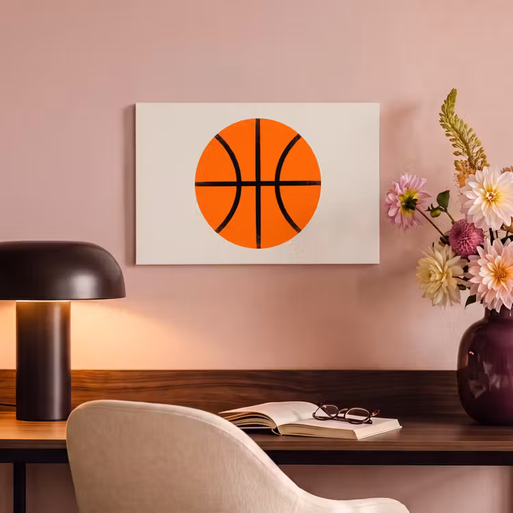 Canvas schilderij - Basketbal - Bal - Sport - Illustratie - Oranje — 3