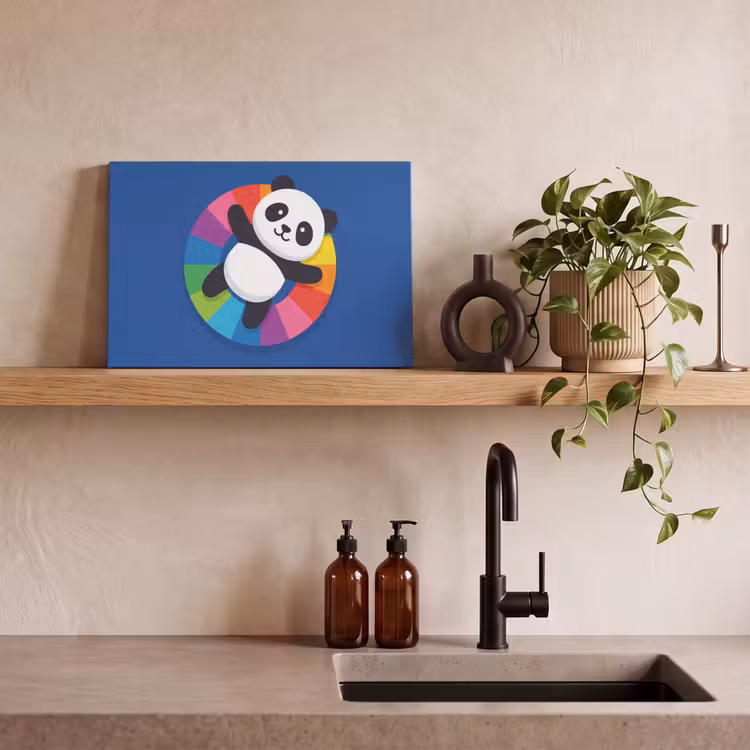 Canvas schilderij - Dieren - Cartoon - Kleurrijk - Modern - Speels — 2