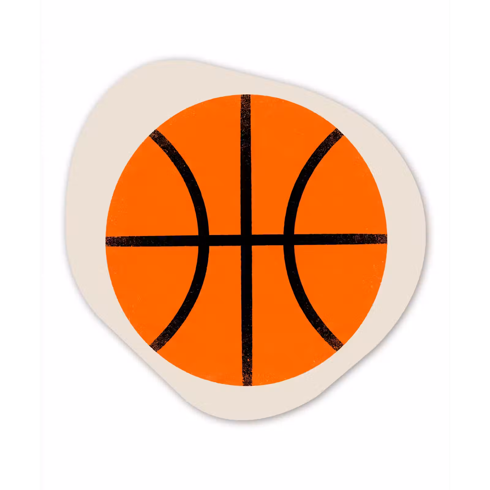 Organisch schilderij glas - Basketbal - Bal - Sport - Illustratie - Oranje — 1