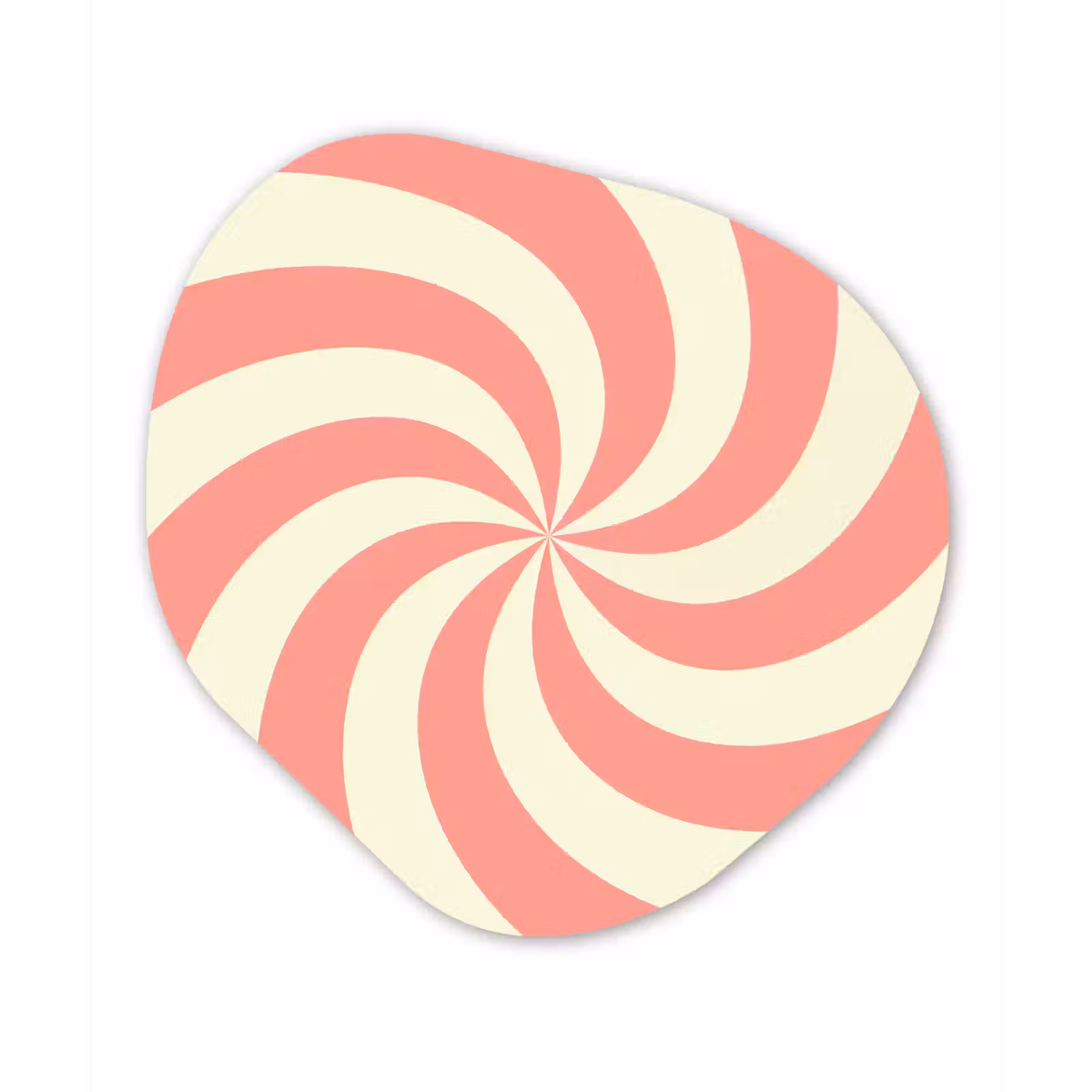 Organisch schilderij glas - Spiraal - Patroon - Abstract - Roze - Beige — 1