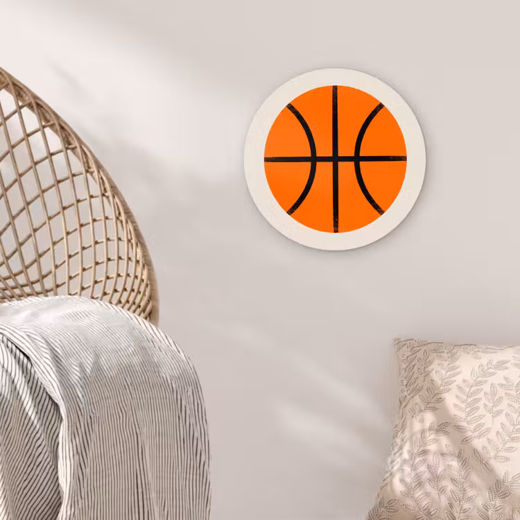 Muurcirkel - Basketbal - Bal - Sport - Illustratie - Oranje — 5