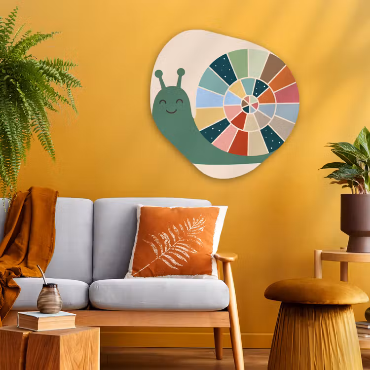Organisch schilderij glas - Dieren - Slak - Kleurrijk - Illustratie — 3