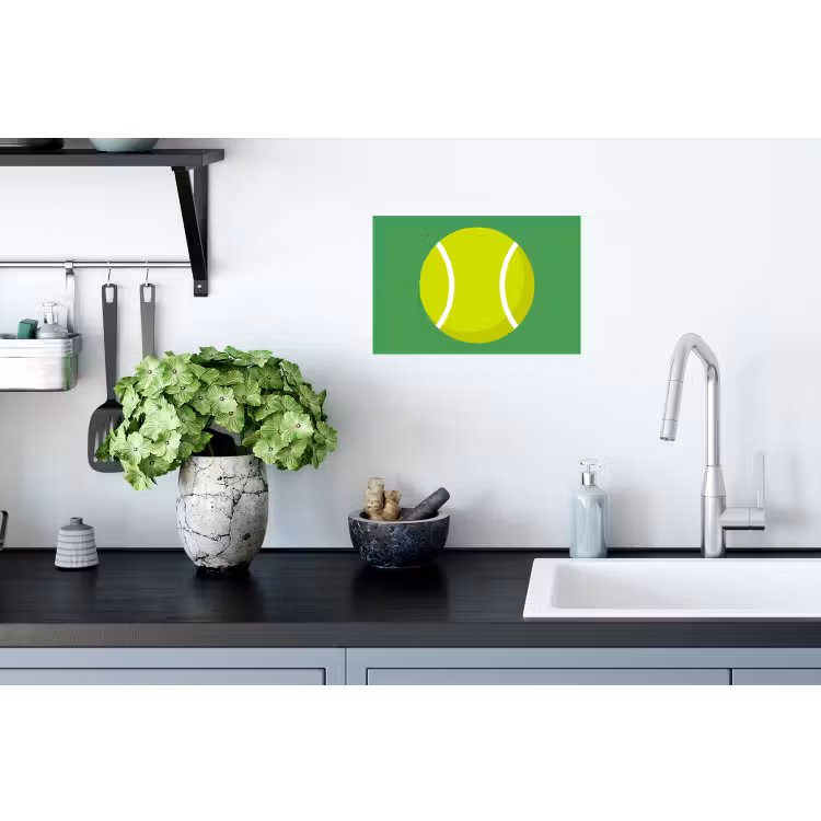 Muursticker - Bal - Geel - Sport - Groen - Illustratie — 2