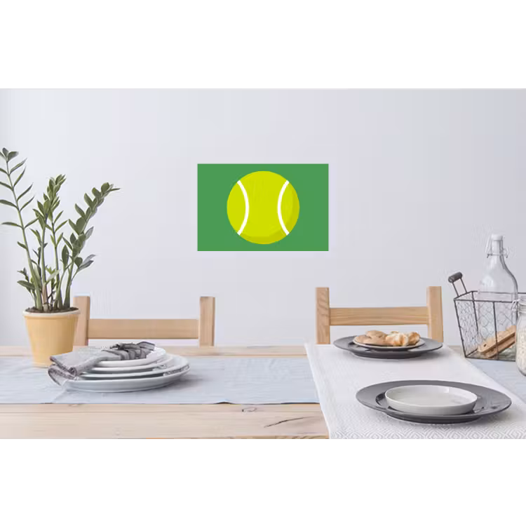 Muursticker - Bal - Geel - Sport - Groen - Illustratie — 3