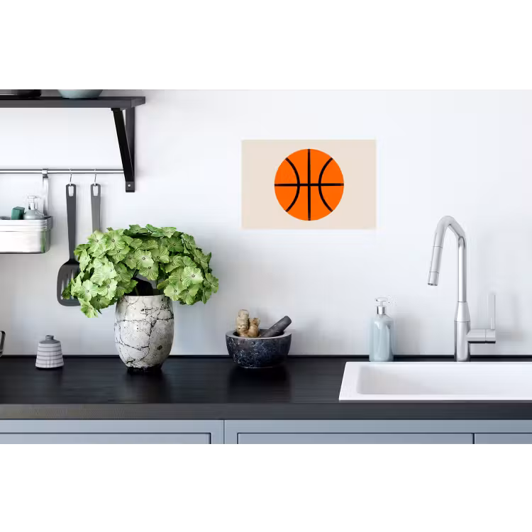 Muursticker - Basketbal - Bal - Sport - Illustratie - Oranje — 2