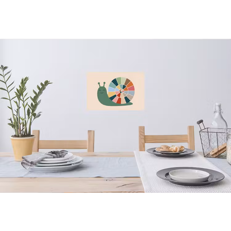 Muursticker - Dieren - Slak - Kleurrijk - Illustratie — 3