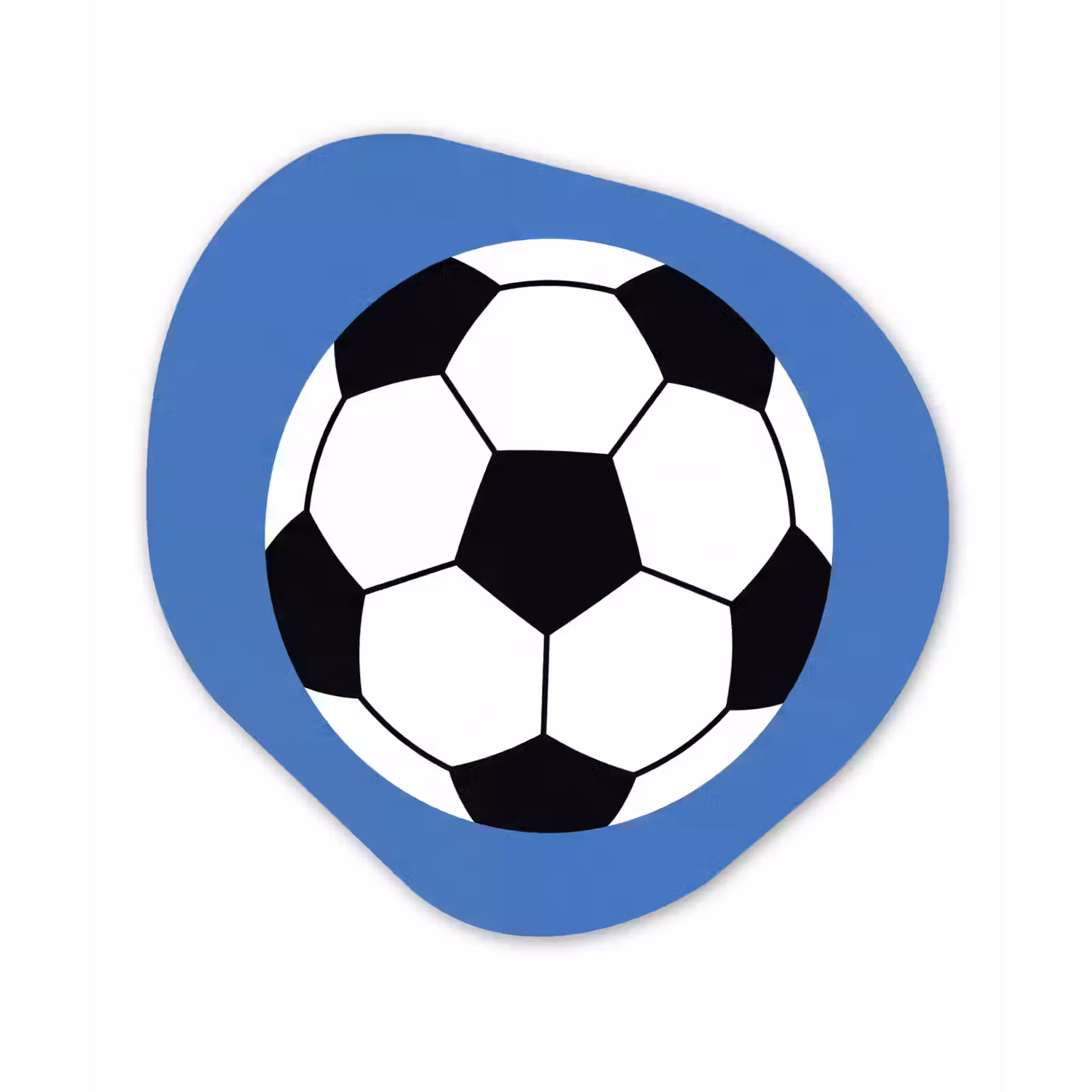 Organisch schilderij forex - Voetbal - Zwart-wit - Sport - Illustratie - Blauw — 1