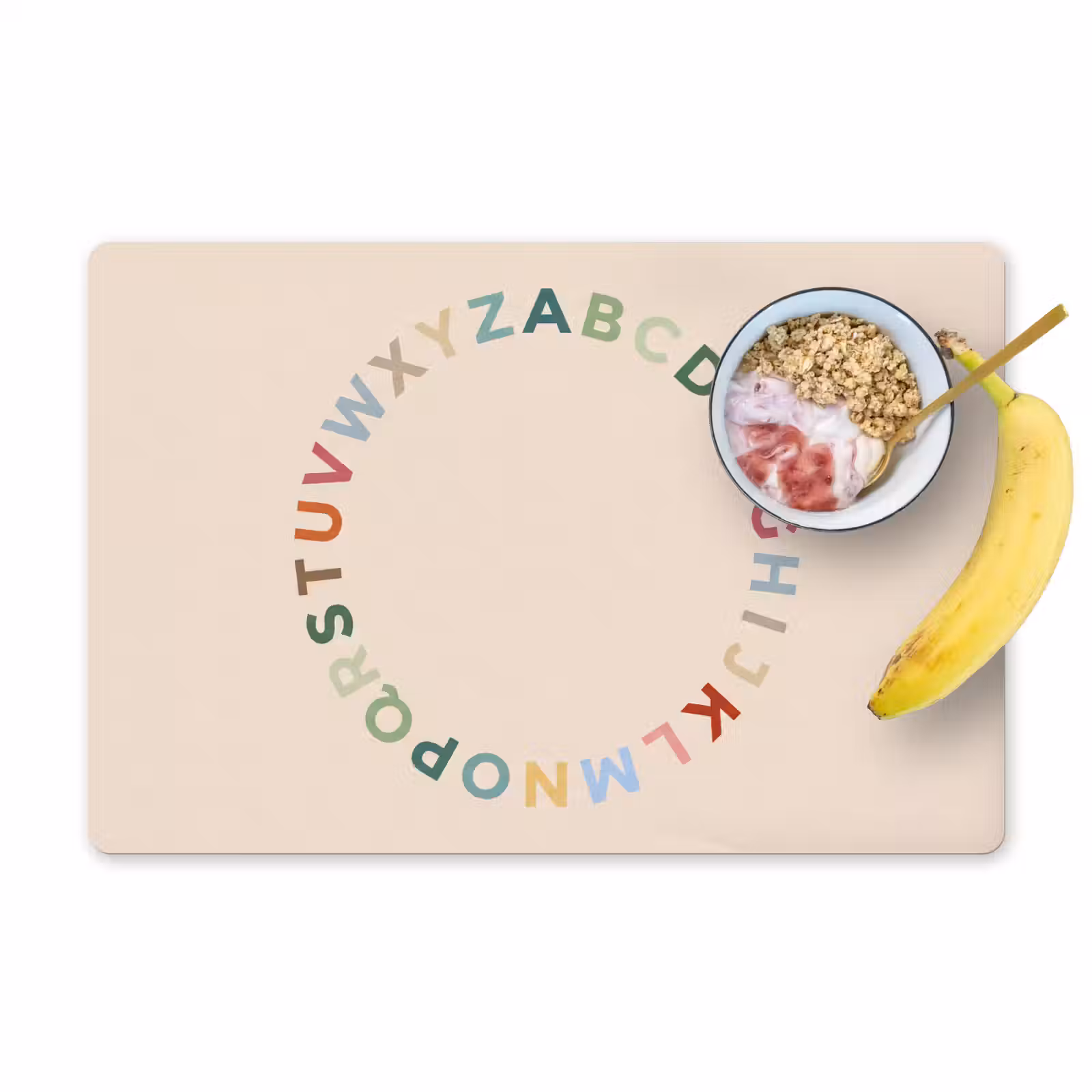 Placemat - 6 stuks - Alfabet - Cirkel - Educatie - Speels - Kleurrijk — 1