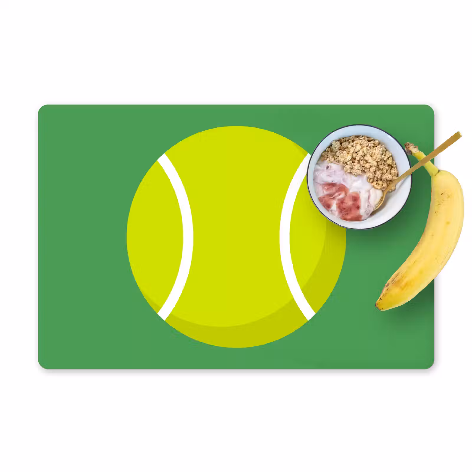 Placemat - 6 stuks - Bal - Geel - Sport - Groen - Illustratie — 1