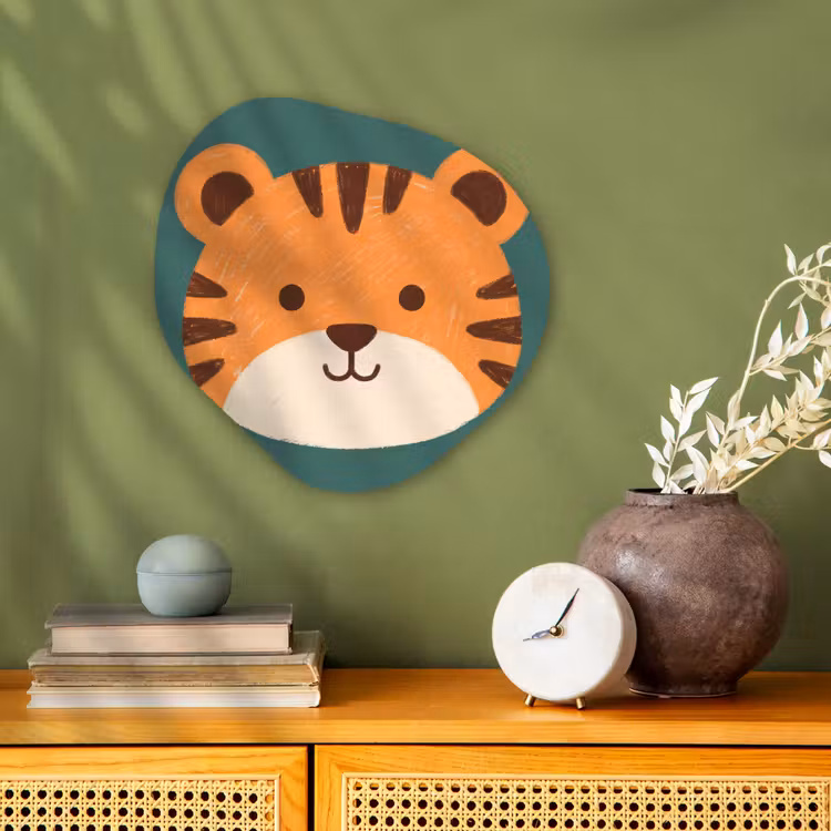 Organisch schilderij forex - Dieren - Kop - Oranje - Illustratie - Modern — 2