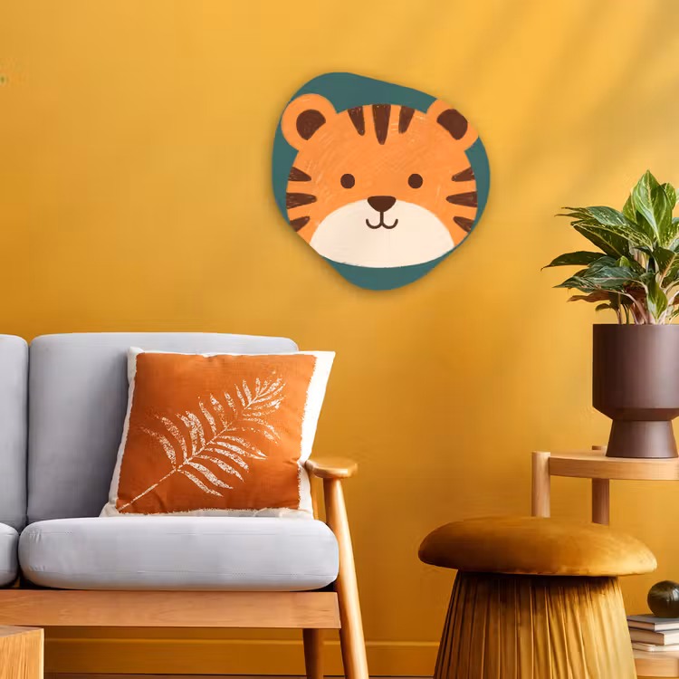 Organisch schilderij forex - Dieren - Kop - Oranje - Illustratie - Modern — 3