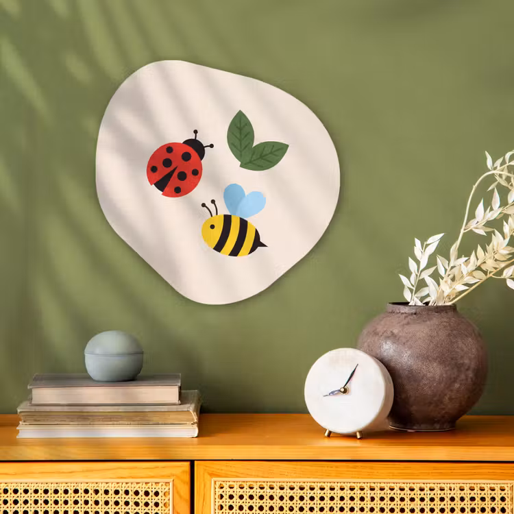 Organisch schilderij forex - Insect - Blad - Natuur - Speels - Illustratie — 2