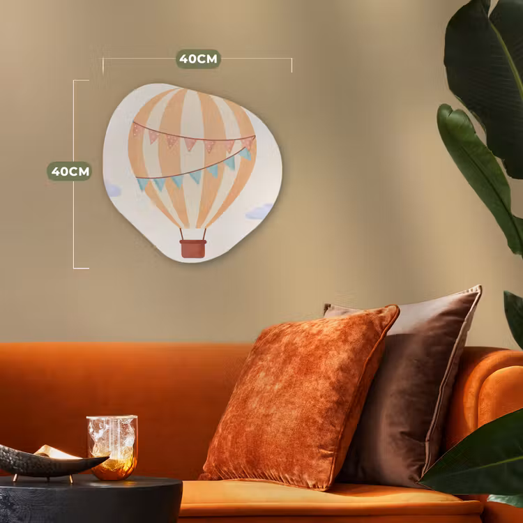 Organisch schilderij forex - Luchtballon - Wolken - Illustratie - Zacht - Kinderkamer — 4