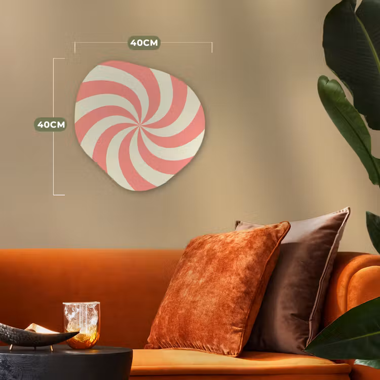 Organisch schilderij forex - Spiraal - Patroon - Abstract - Roze - Beige — 4