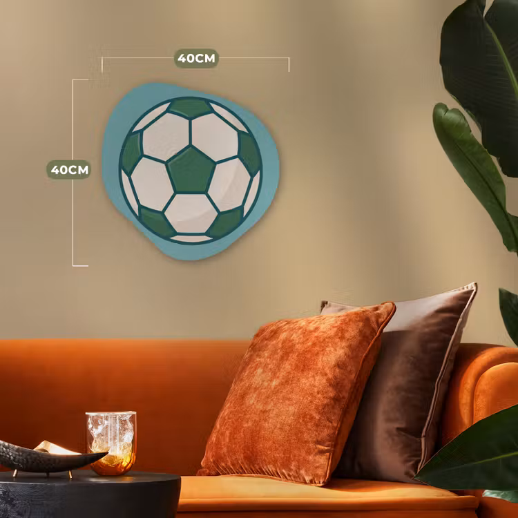 Organisch schilderij forex - Voetbal - Geometrisch - Sport - Illustratie - Blauwgroen — 4