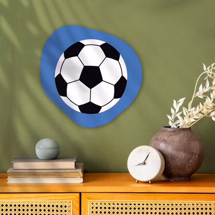 Organisch schilderij forex - Voetbal - Zwart-wit - Sport - Illustratie - Blauw — 2