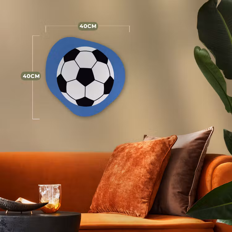 Organisch schilderij forex - Voetbal - Zwart-wit - Sport - Illustratie - Blauw — 4