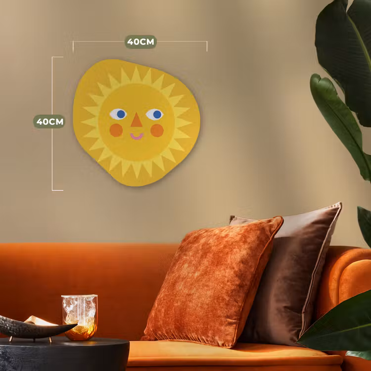 Organisch schilderij forex - Zon - Gezicht - Zomer - Illustratie - Geel — 4