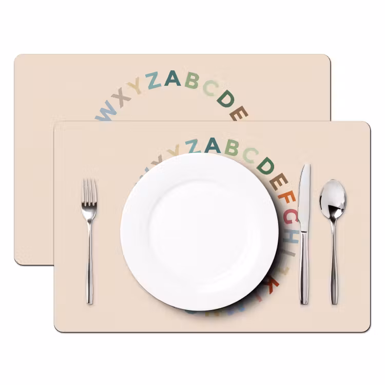 Placemat - 6 stuks - Alfabet - Cirkel - Educatie - Speels - Kleurrijk — 2