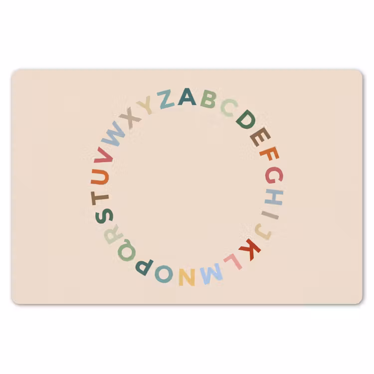 Placemat - 6 stuks - Alfabet - Cirkel - Educatie - Speels - Kleurrijk — 7