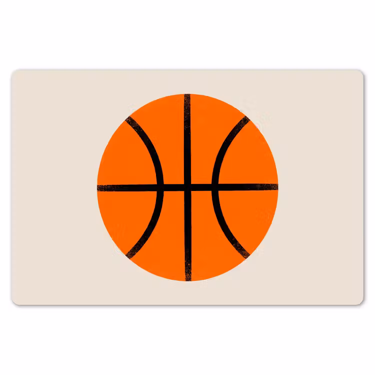 Placemat - 6 stuks - Basketbal - Bal - Sport - Illustratie - Oranje — 7