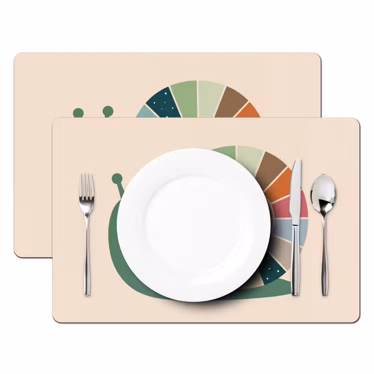 Placemat - 6 stuks - Dieren - Slak - Kleurrijk - Illustratie — 2