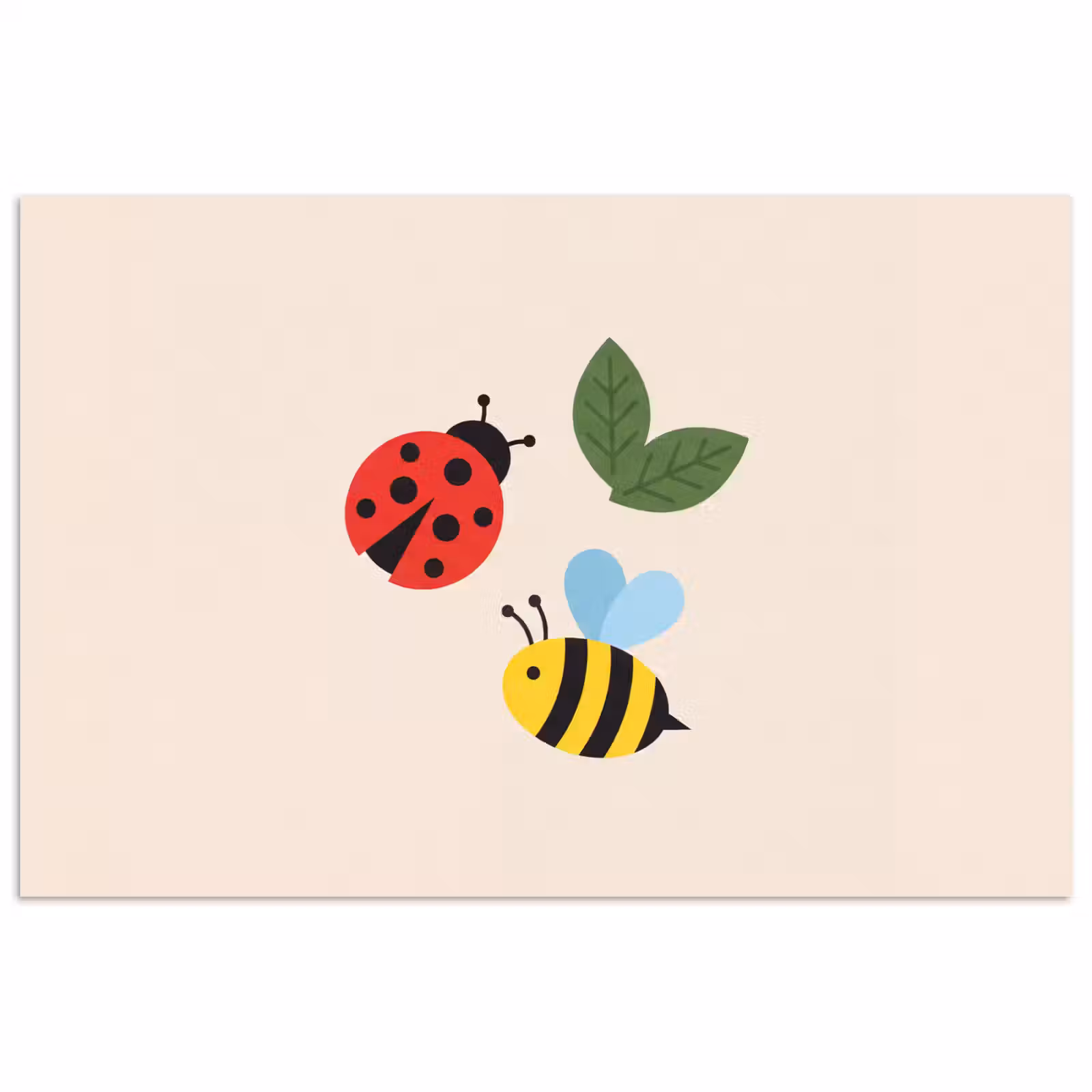 Poster - Insect - Blad - Natuur - Speels - Illustratie — 1