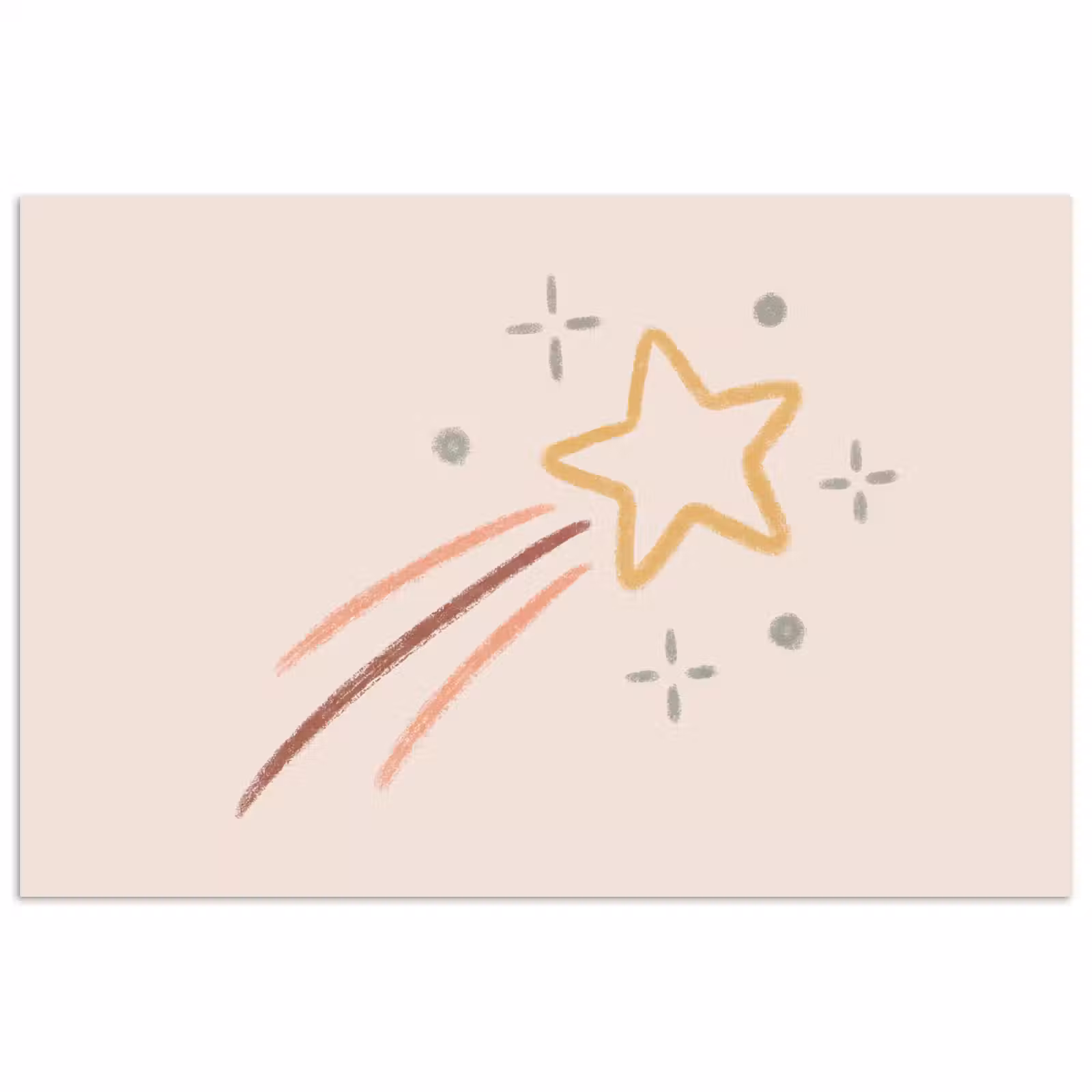 Poster - Ster - Vallend - Illustratie - Pastel — 1