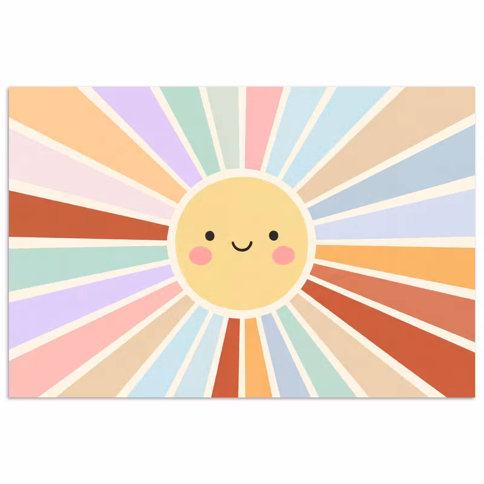 Poster - Zon - Stralen - Vrolijk - Kleurrijk - Abstract — 1