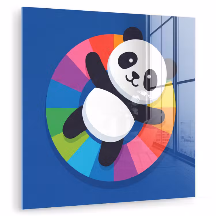 Glas schilderij - Dieren - Cartoon - Kleurrijk - Modern - Speels — 1
